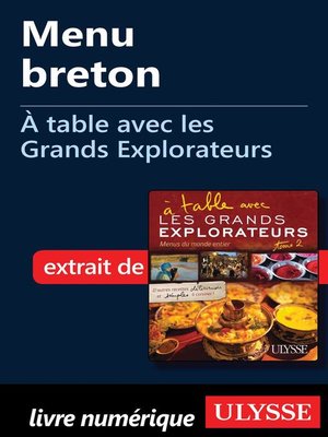 cover image of Menu breton--À table avec les Grands Explorateurs